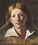 Theodore   Gericault Portrait Study of a Youth